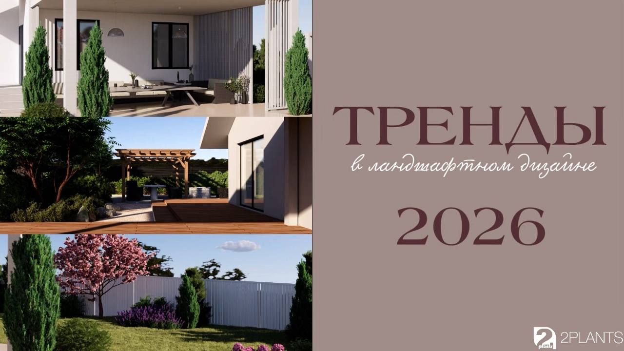Тенденции ландшафтного дизайна 2026 года.